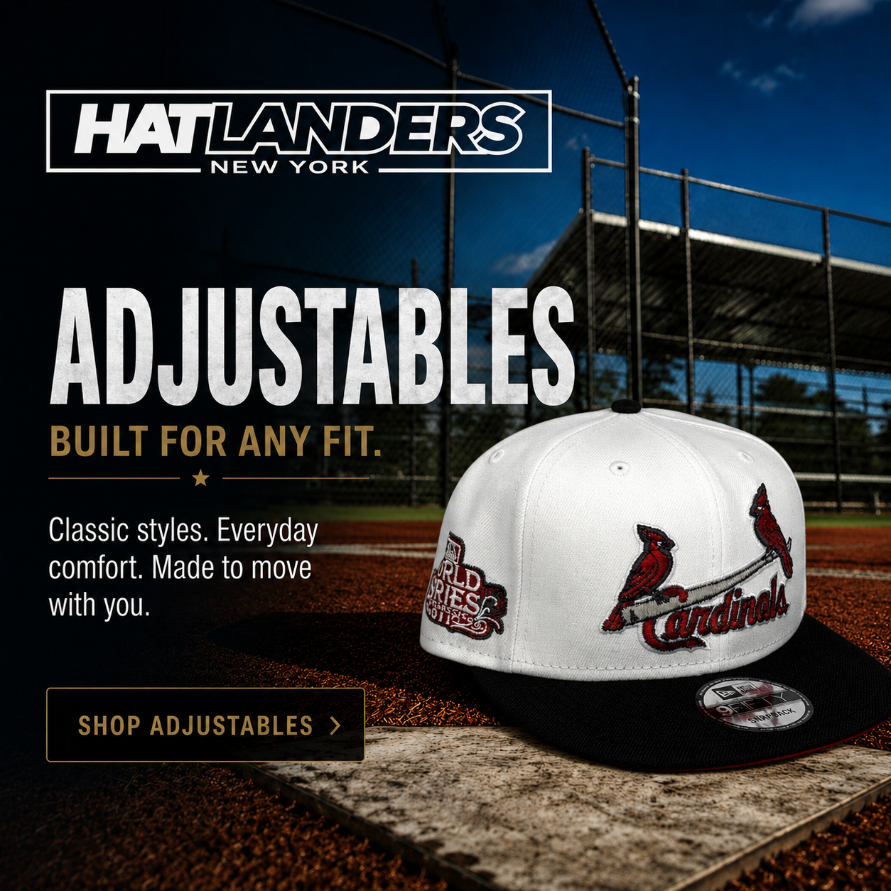 Hatlanders adjustable hats collection featuring snapbacks, strapbacks, dad hats, and everyday caps. New Era 9fifty, 9forty, 9twenty, and more.