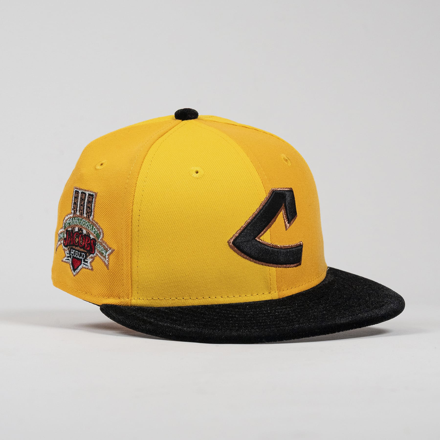 Cartoon Connection Indians 59FIFTY Yellow New Era Hat