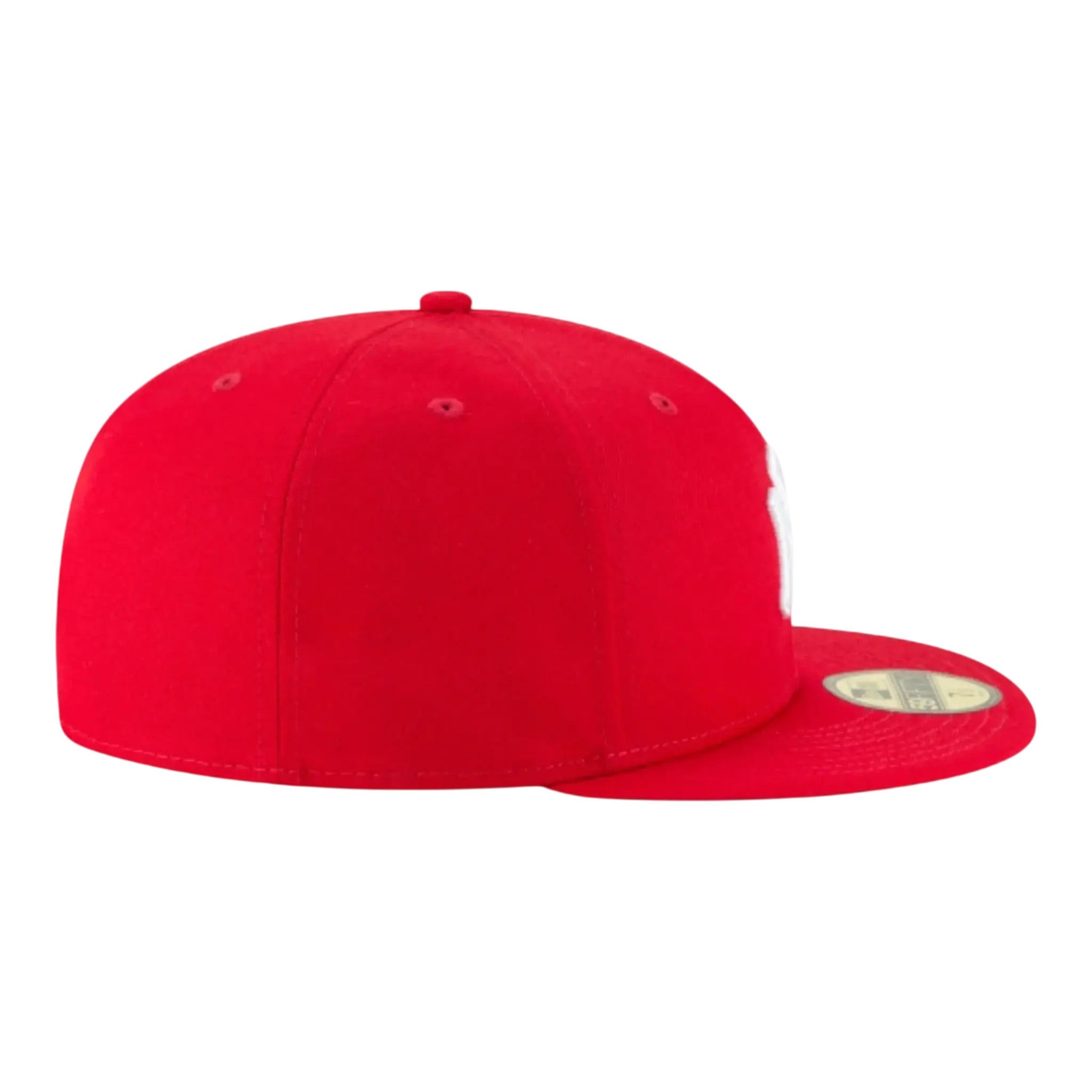 Red baseball cap on a white background