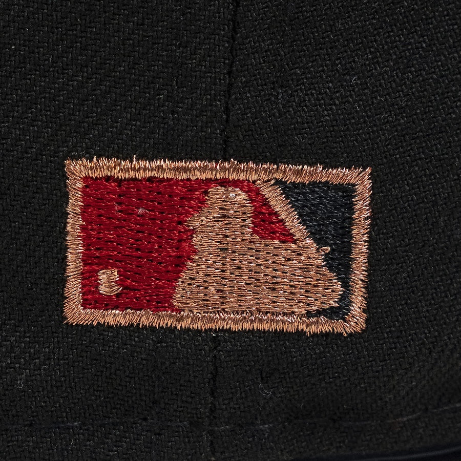Embroidered logo patch on a black background. The Pirates Dbacks 98 59FIFTY Black New Era Hat