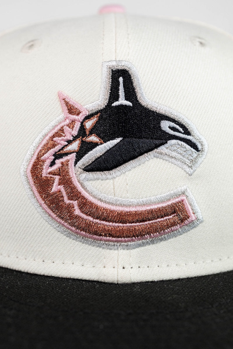 Vancouver Canucks 98ASG 59FIFTY New Era Chrome / Black Hat Pink UV