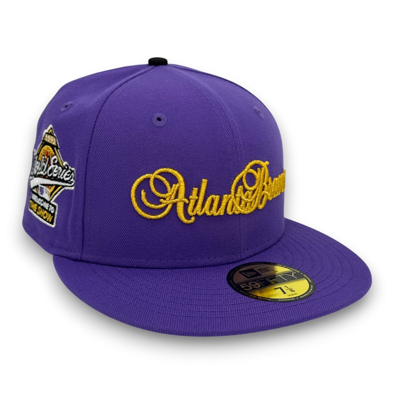 3 Stack Braves 95WS 59FIFTY New Era Purple Hat