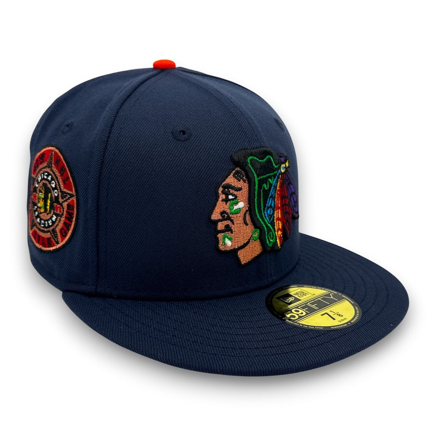 Blackhawks Stadium 59FIFTY New Era Navy Fitted Hat