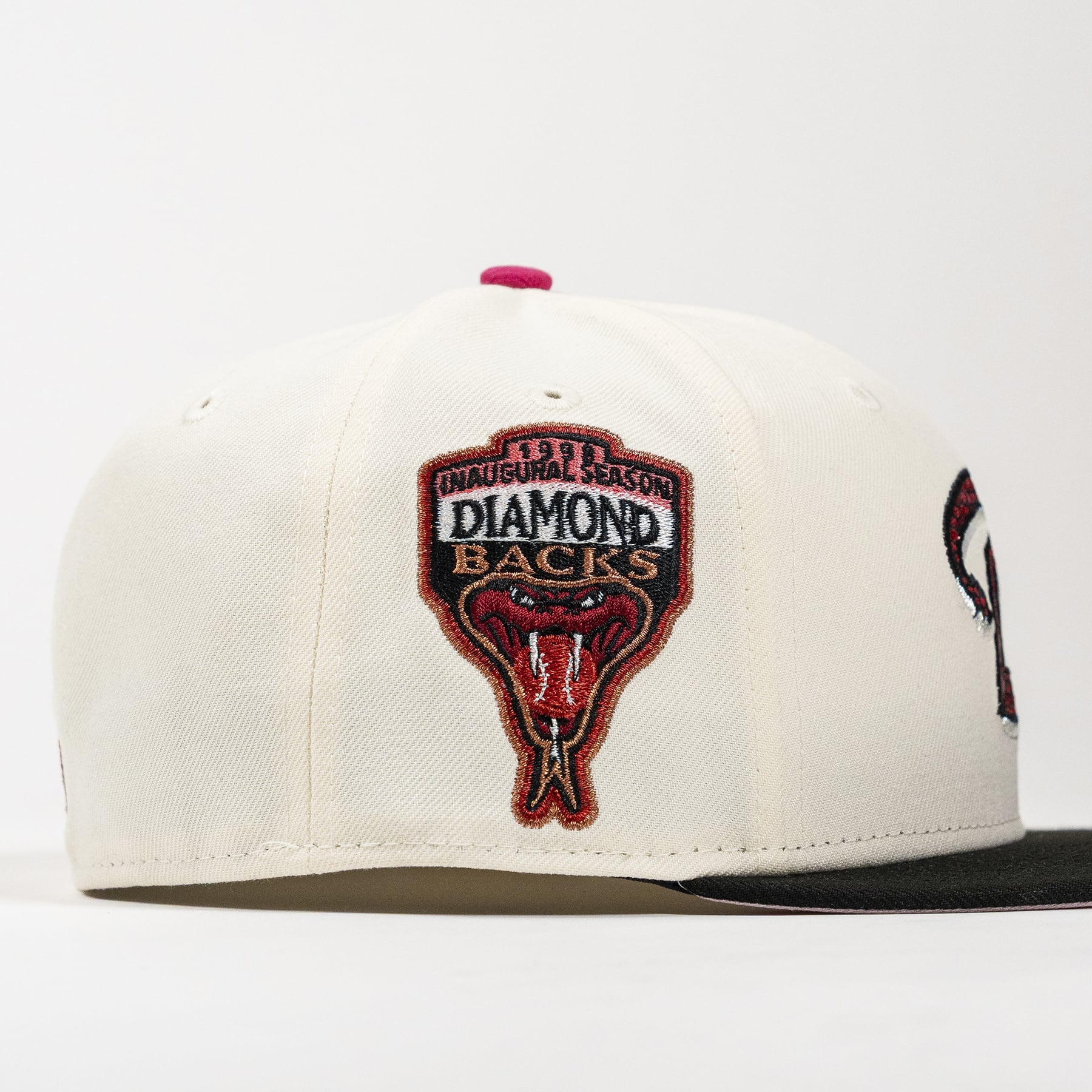 Diamondbacks 98 59FIFTY New Era Chrome & Black Hat Pink UV