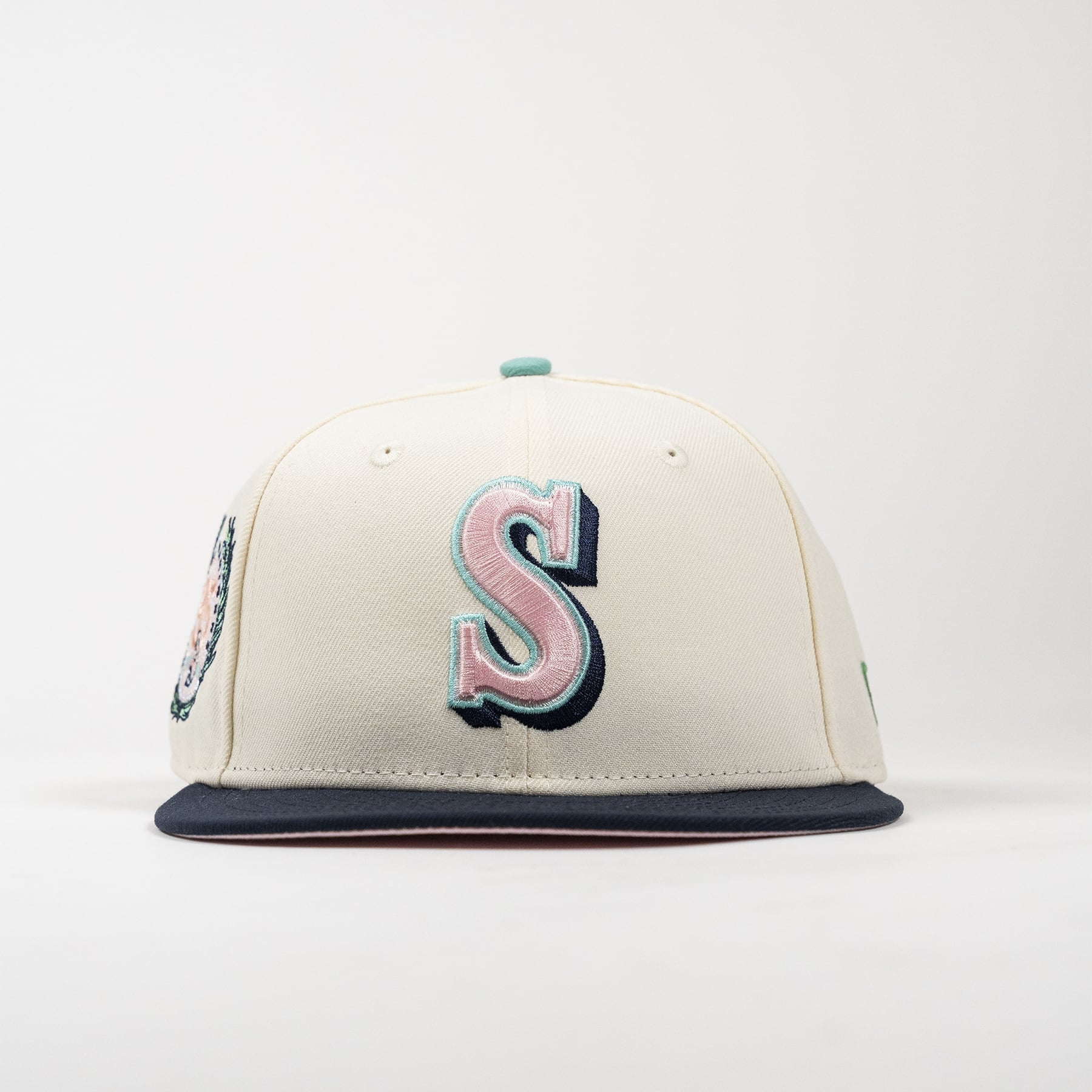 Mariners 35th 59FIFTY New Era Chrome & Navy Hat Pink UV