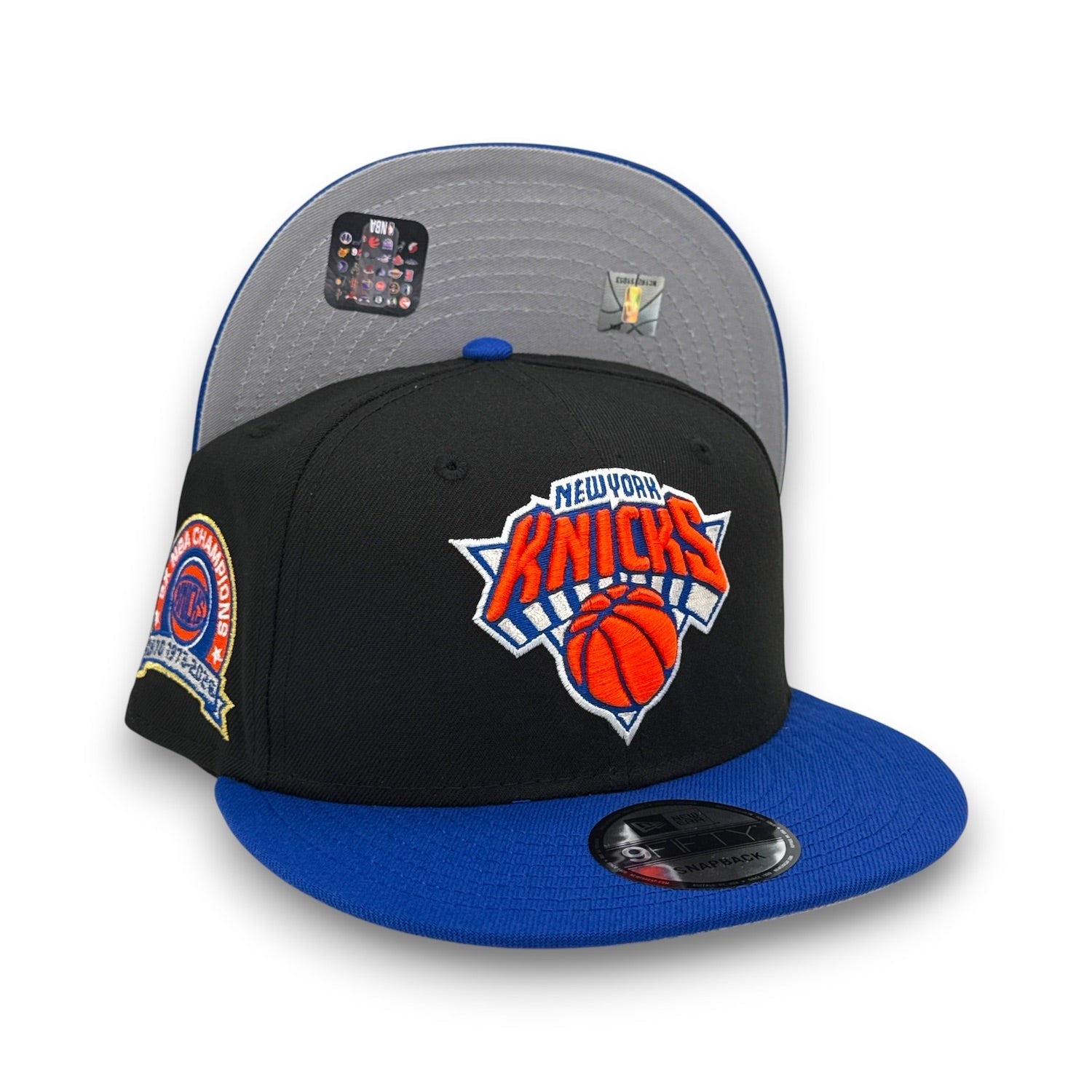 NY Knicks 26 Champs 9FIFTY Black & Blue Snapback Hat