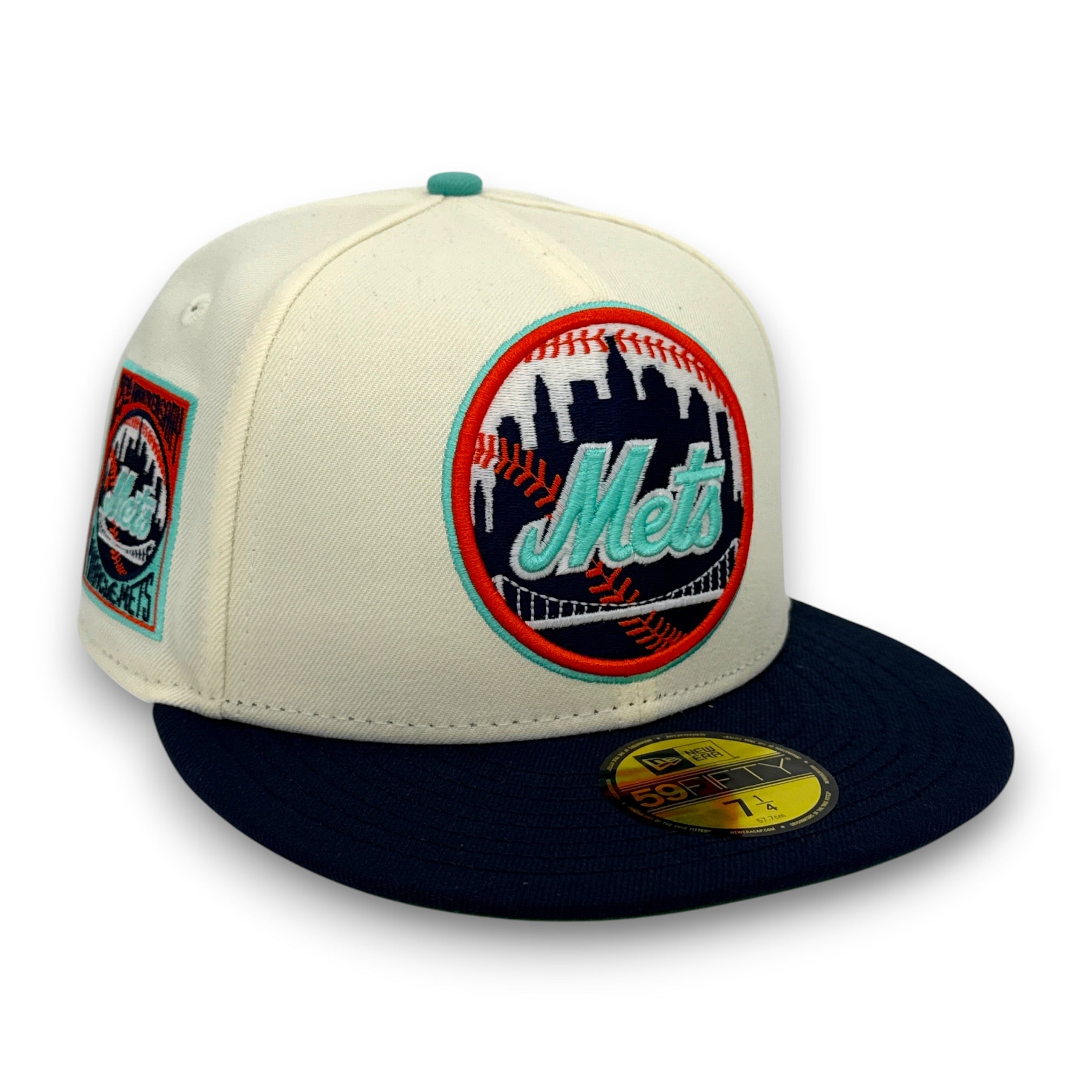 NY Mets 25th 59FIFTY New Era Chrome & Blue Hat