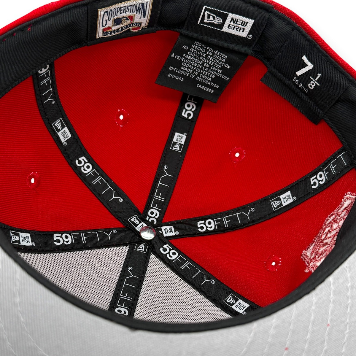 NY Yankees Metallic 99WS 59FIFTY New Era Red Hat