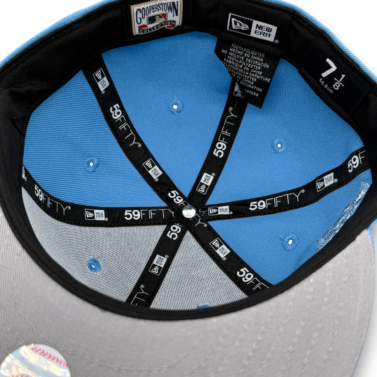 NY Yankees Metallic 99WS 59FIFTY New Era Sky Blue Hat