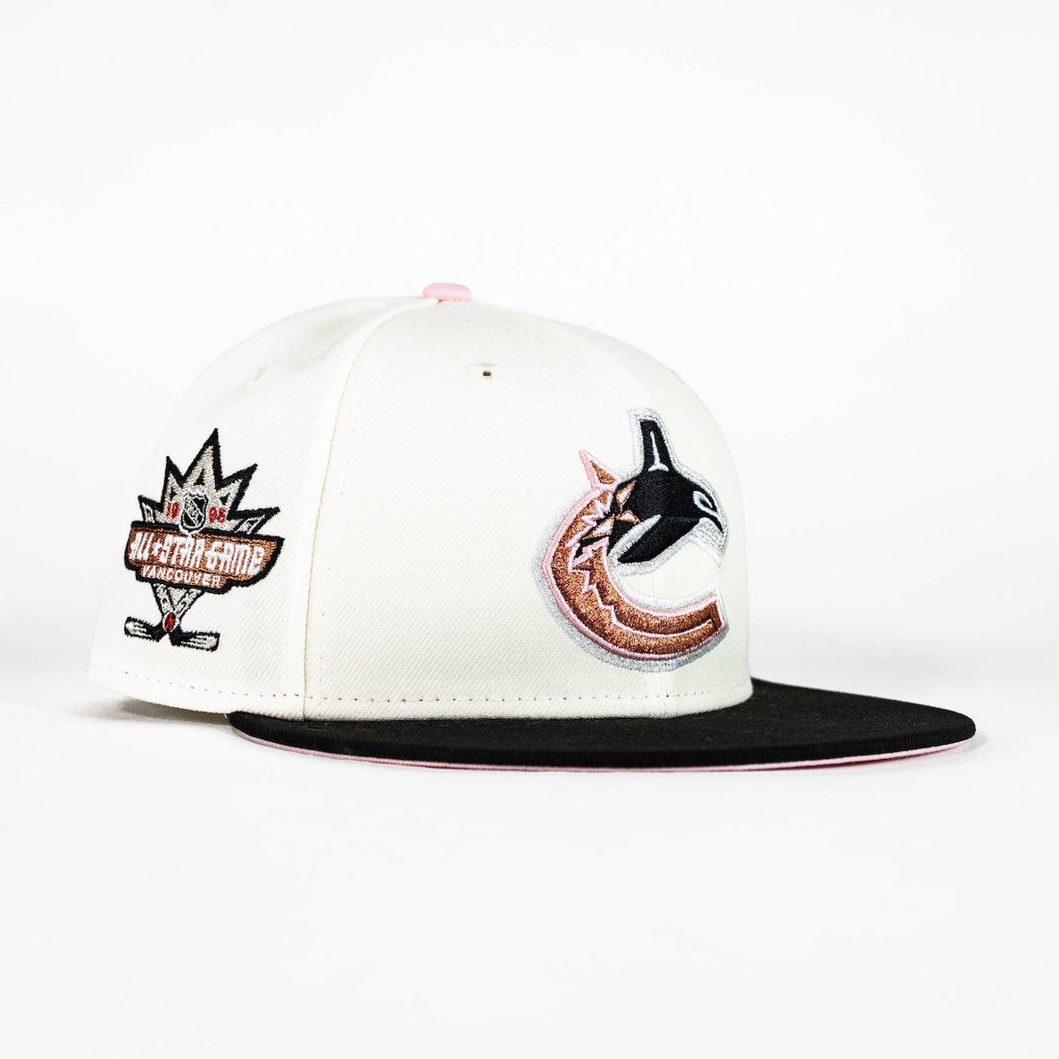 Vancouver Canucks 98ASG 59FIFTY New Era Chrome / Black Hat Pink UV