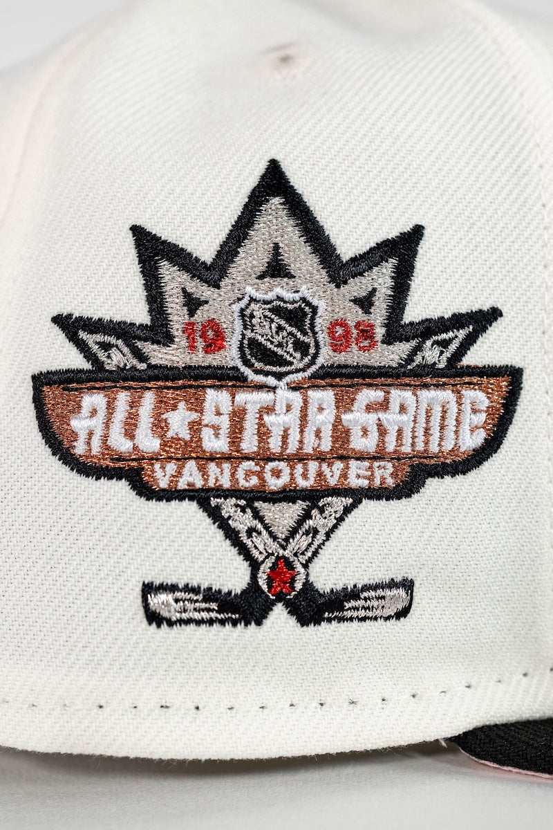 Vancouver Canucks 98ASG 59FIFTY New Era Chrome / Black Hat Pink UV
